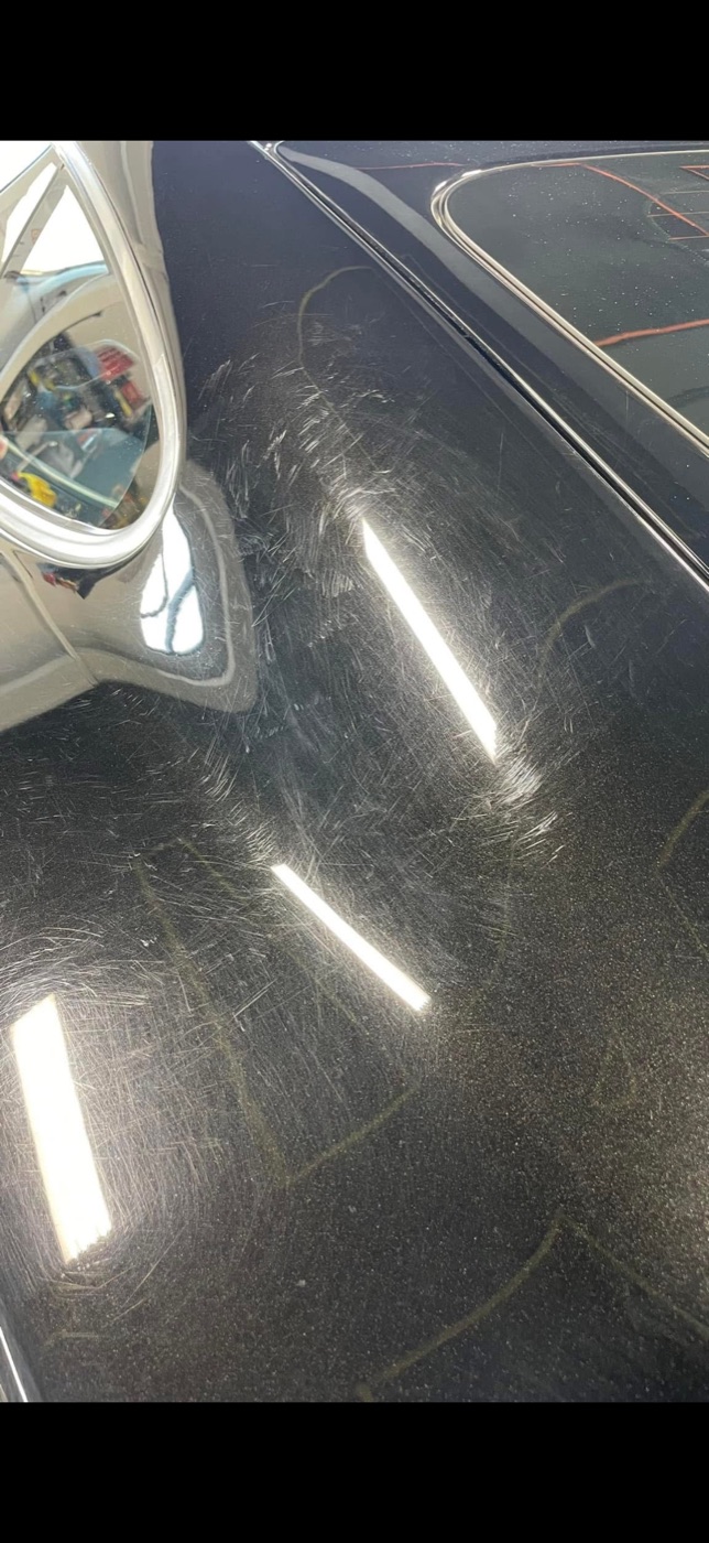 Corrected glossy black paint