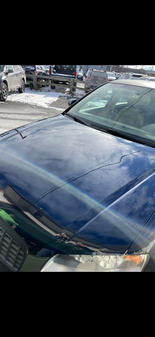 Reflective blue finish